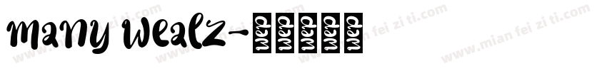many wealz字体转换